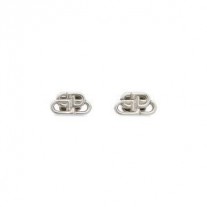 Balenciaga BB XS Stud Earrings In Silver