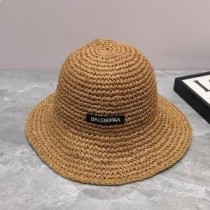 Balenciaga Logo Knitted Bucket Hat In Brown