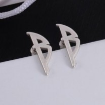 Cercei Balenciaga Typo Metal În Argint