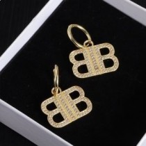 Cercei Cercei Balenciaga BB Cu Cristale Aurii