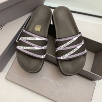 Balenciaga Sandale de piscină Unisex Monogram Striped Cauciuc Negru