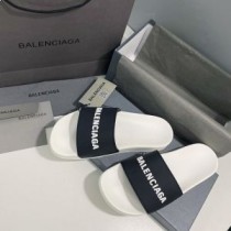 Sandale Balenciaga pentru piscină Unisex Bicolor Cauciuc Alb/Negru