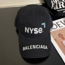 Șapcă din bumbac cu logo brodat Balenciaga NYSE, negru