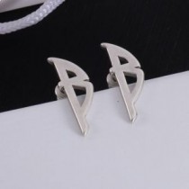 Cercei Balenciaga Typo Metal În Argint