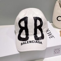 Balenciaga BB Sprayed Capac Bumbac În Alb