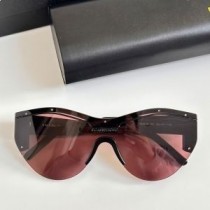 Ochelari de soare Balenciaga BB004S Scut În Negru/Burgundy