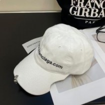 Balenciaga Bal.com Piercing Capac Bumbac Drill În Alb