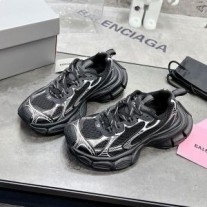 Balenciaga 3XL Spor Ayakkabı Unisex Mesh Siyah/Beyaz