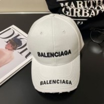 Balenciaga Çift Logolu Beyaz Beyzbol Şapkası