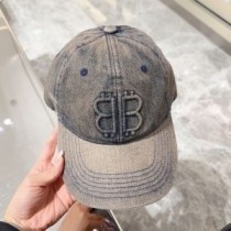 Taupe Balenciaga BB Beyzbol Şapkası Denim