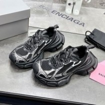 Balenciaga 3XL Spor Ayakkabı Unisex Mesh Siyah/Beyaz