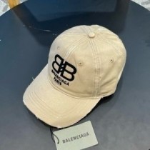 Balenciaga BB Paris Beyzbol Şapkası Bej Denim