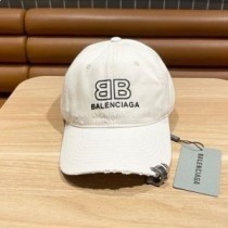 Balenciaga BB Ağır Delici Şapka Pamuk Beyaz