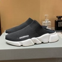 Balenciaga Speed Katırlar Unisex Geri Dönüştürülmüş Örgü Siyah/Beyaz