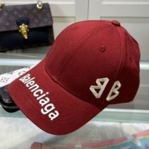 Kırmızı Balenciaga BB Logo Beyzbol Şapkası Pamuk