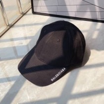 Balenciaga Brim Logo İşlemeli Siyah Pamuklu Şapka