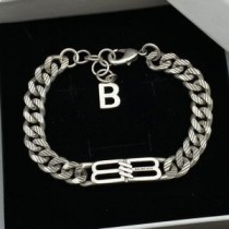 Balenciaga BB Icon Bileklik Gümüş B Kolyeli