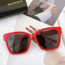 Balenciaga BB0102SA Dynasty Kare Güneş Gözlüğü Kırmızı