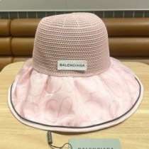 Balenciaga Klasik Logolu Kova Şapka Organze Pembe