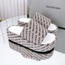 Balenciaga Rise Platform Terlik Kadın Tekstil Gri