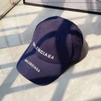 Balenciaga Dvojité Logo Vyšívaná čepice Bavlna V Modré