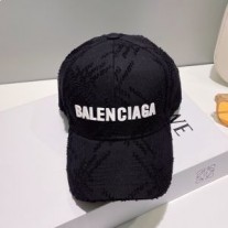 Logo Balenciaga škrábance Baseballová čepice v černé barvě