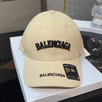 Balenciaga Logo Label Baseballová čepice Bavlna V Béžové