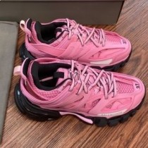 Balenciaga Glow In The Dark Track Tenisky Unisex Kůže And Mesh Pink