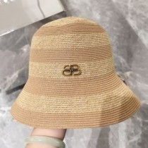 Balenciaga BB Slaměný Klobouk V Hnědé