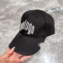 Balenciaga Nologo Vyšívaná čepice Bavlna V Černé