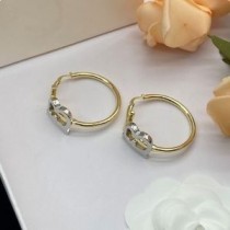 Balenciaga B Hoop metalliset korvakorut kultaa