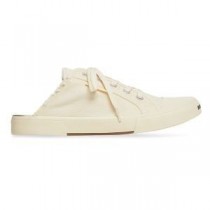 Balenciaga Paris Muulit Unisex Kangas Valkoinen