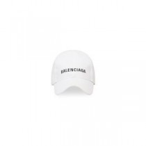 Balenciaga Korkki Brodeerattu Logo Puuvilla Valkoinen/Musta
