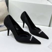 Balenciaga Knife 80MM Korkea korko Naiset Knit Musta