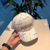 Balenciaga Allover -logolla brodeerattu baseballlippis valkoinen