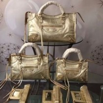 Balenciaga Klassikko City olkalaukku reunasta vuohennahka kultaa