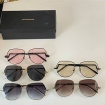 Balenciaga BB0169SA Näkymättömät pyöreät metalliset aurinkolasit logolla