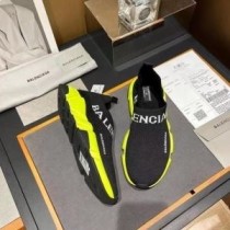 Balenciaga Speed Lenkkarit Unisex Logo matala neulottu musta/sitruuna
