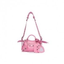 Balenciaga XS Neo Cagole Handtasche aus Lammleder in Rosa