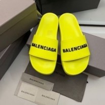 Balenciaga Pool Hausschuhe Unisex Gummi Zitrone