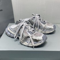 Balenciaga 3XL Pantoletten Unisex Mesh Grau