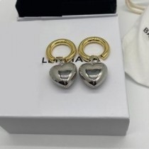 Balenciaga – Creolen mit Herzanhänger in Gold/Silber