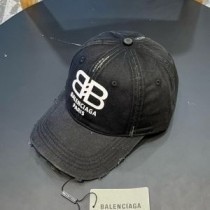 Balenciaga – BB Paris – Baseballkappe aus schwarzem Denim