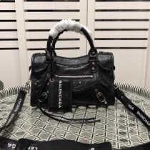 Balenciaga Kleine Klassisch City Schultertasche Aus Kalbsleder Schwarz
