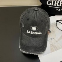 Balenciaga – Schwarze Baseballkappe mit BB-Logodruck
