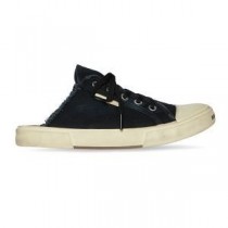 Balenciaga Paris Pantoletten Unisex Leinwand Schwarz/Weiß