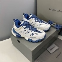 Balenciaga Glow In The Dark Track Turnschuhe Unisex Leder und Mesh Blau