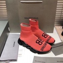 Balenciaga Speed Turnschuhe Unisex BB Logo Strick Rosa