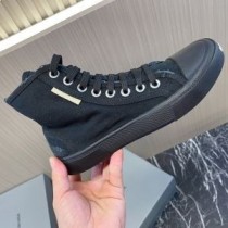 Balenciaga Paris High Top Turnschuhe Unisex Leinwand Schwarz
