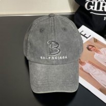 Balenciaga Single B Baseballkeps Bomull i grått